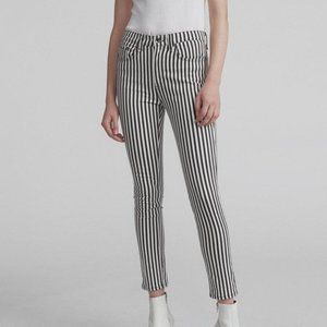 Rag & Bone High Rise Stripped Ankle Skinny